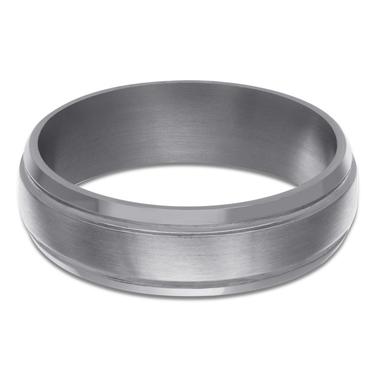 6.5 MM Alternative Mens Wedding Band in Grey Tantalum (MDVBA0016)