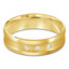 6 MM Diamond Mens Wedding Band in Yellow Gold (MDVB1025)