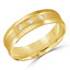 6 MM Diamond Mens Wedding Band in Yellow Gold (MDVB1025)