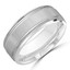 8 MM Hollow Classic Mens Wedding Band in White  (MDVB1046)