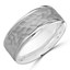 8 MM Hollow Classic Mens Wedding Band in White  (MDVB1047)