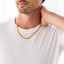 Hollow Flat Mariner Chain Necklace in Yellow Gold  (MDVSC0016)