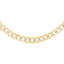 Hollow Flat Curb Two-Tone Diamond Cut Chain Necklace in Yellow Gold  (MDVSC0025)
