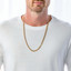 Hollow Flat Curb Two-Tone Diamond Cut Chain Necklace in Yellow Gold  (MDVSC0025)