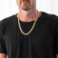 Hollow Miami Cuban Box Lock Chain Necklace in Yellow Gold  (MDVSC0031)