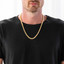 Hollow Franco  Chain Necklace in Yellow Gold  (MDVSC0034)