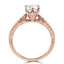 Round Lab Created Diamond Vintage Solitaire with Accents Engagement Ring in Rose Gold (MVSLG0001-R)