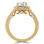 Round Lab Created Diamond Cushion Halo Engagement Ring in Yellow Gold (MVSLG0003-Y)