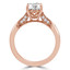 Round Lab Created Diamond Solitaire with Accents Engagement Ring in Rose Gold (MVSLG0006-R)