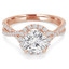 Round Lab Created Diamond Infinity Round Halo Engagement Ring in Rose Gold (MVSLG0009-R)