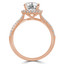 Round Lab Created Diamond Round Halo Engagement Ring in Rose Gold (MVSLG0010-R)