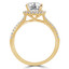Round Lab Created Diamond Round Halo Engagement Ring in Yellow Gold (MVSLG0010-Y)
