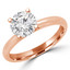 Round Lab Created Diamond Solitaire Engagement Ring in Rose Gold (MVSLG0013-R)