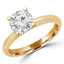 Round Lab Created Diamond Solitaire Engagement Ring in Yellow Gold (MVSLG0013-Y)