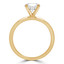 Round Lab Created Diamond Solitaire Engagement Ring in Yellow Gold (MVSLG0013-Y)