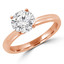 Round Lab Created Diamond Solitaire Engagement Ring in Rose Gold (MVSLG0014-R)