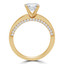 Round Lab Created Diamond Solitaire with Accents Engagement Ring in Yellow Gold (MVSLG0015-Y)