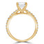 Round Lab Created Diamond Solitaire with Accents Engagement Ring in Yellow Gold (MVSLG0016-Y)