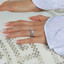 Round Lab Created Diamond Three-Row Cushion Halo Engagement Ring in White Gold (MVSLG0018-W)