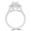 Round Lab Created Diamond Split-Shank Double Cushion Halo Engagement Ring in White Gold (MVSLG0019-W)