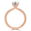 Round Lab Created Diamond Solitaire with Accents Engagement Ring in Rose Gold (MVSLG0020-R)