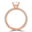 Round Lab Created Diamond Three-Row Solitaire with Accents Engagement Ring in Rose Gold (MVSLG0022-R)