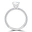 Round Lab Created Diamond Three-Row Solitaire with Accents Engagement Ring in White Gold (MVSLG0022-W)