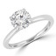 Round Lab Created Diamond Solitaire Engagement Ring in White Gold (MVSLG0023-W)