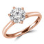 Round Lab Created Diamond Solitaire Engagement Ring in Rose Gold (MVSLG0024-R)