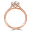 Round Lab Created Diamond Solitaire with Accents Engagement Ring in Rose Gold (MVSLG0025-R)
