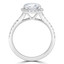 Round Lab Created Diamond Cathedral Halo Engagement Ring in White Gold with Accents (MVSLG0032-W)
