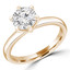 Round Lab Created Diamond 6-Prong Solitaire Engagement Ring in Yellow Gold (MVSLG0033-Y)