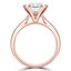 Round Lab Created Diamond 6-Prong Tappered Solitaire Engagement Ring in Rose Gold (MVSLG0034-R)