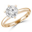 Round Lab Created Diamond 6-Prong Solitaire Engagement Ring in Yellow Gold (MVSLG0036-Y)