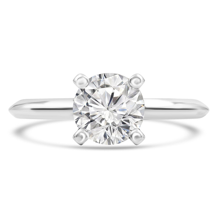 Round Lab Created Diamond Solitaire Engagement Ring in White Gold (MVSLG0037-W)