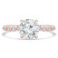 Round Lab Created Diamond Shared Prong Solitaire with Accents Engagement Ring in Rose Gold (MVSLG0040-R)