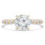 Round Lab Created Diamond Shared Prong Solitaire with Accents Engagement Ring in Yellow Gold (MVSLG0040-Y)