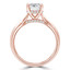 Round Lab Created Diamond Solitaire with Accents Engagement Ring in Rose Gold (MVSLG0041-R)