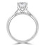 Round Lab Created Diamond Solitaire with Accents Engagement Ring in White Gold (MVSLG0041-W)