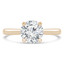 Round Lab Created Diamond Solitaire with Accents Engagement Ring in Yellow Gold (MVSLG0041-Y)