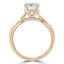 Round Lab Created Diamond Solitaire with Accents Engagement Ring in Yellow Gold (MVSLG0041-Y)