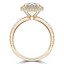 Round Lab Created Diamond Cushion Rollover Halo Engagement Ring in Yellow Gold with Accents (MVSLG0042-Y)