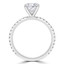 Round Lab Created Diamond Solitaire with Accents Engagement Ring in White Gold (MVSLG0044-W)