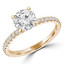Round Lab Created Diamond Solitaire with Accents Engagement Ring in Yellow Gold (MVSLG0044-Y)