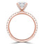 Round Lab Created Diamond Solitaire with Accents Engagement Ring in Rose Gold (MVSLG0047-R)
