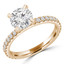 Round Lab Created Diamond Solitaire with Accents Engagement Ring in Yellow Gold (MVSLG0047-Y)
