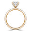 Round Lab Created Diamond Solitaire with Accents Engagement Ring in Yellow Gold (MVSLG0047-Y)