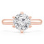 Round Lab Created Diamond Hidden Halo Solitaire with Accents Engagement Ring in Rose Gold (MVSLG0048-R)
