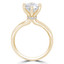 Round Lab Created Diamond Hidden Halo Solitaire with Accents Engagement Ring in Yellow Gold (MVSLG0048-Y)