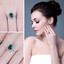 1 3/4 CTW Oval Green Nano Emerald Oval Halo Cocktail Ring in 0.925 White Sterling Silver (MDS230002)